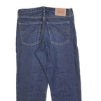 LEVI'S 522 02 Mens Jeans Blue Regular Straight Denim Dark W34 L27 Classic Button