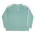 ADIDAS Womens Green Sweatshirt Crew Neck UK 16 Cotton Blend Casual