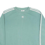 ADIDAS Womens Green Sweatshirt Crew Neck UK 16 Cotton Blend Casual