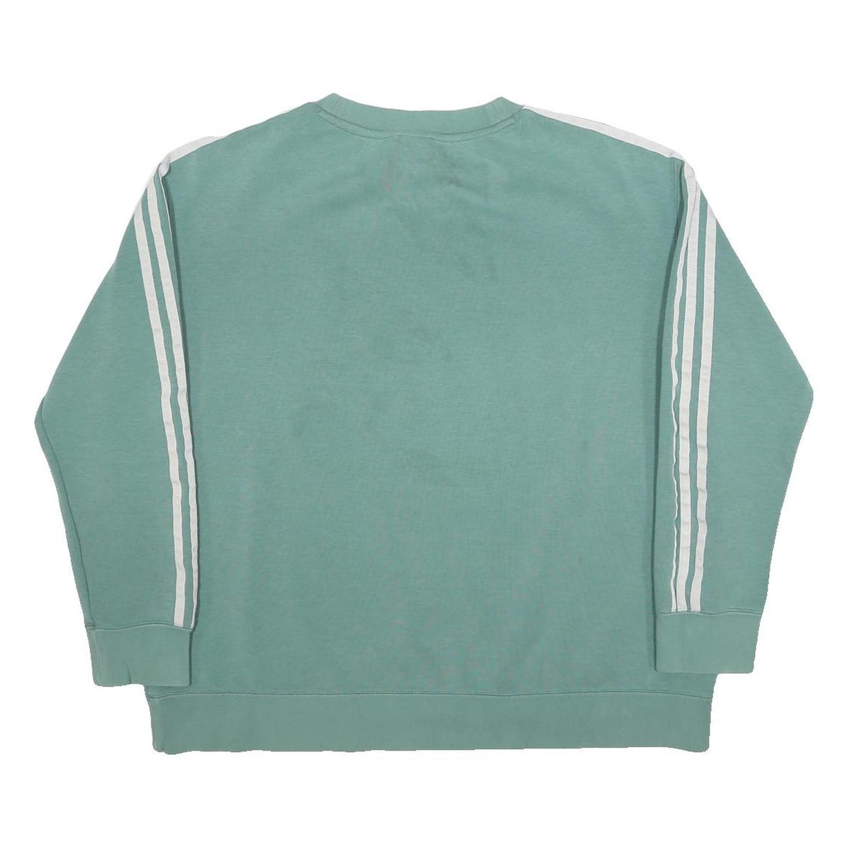 ADIDAS Womens Green Sweatshirt Crew Neck UK 16 Cotton Blend Casual