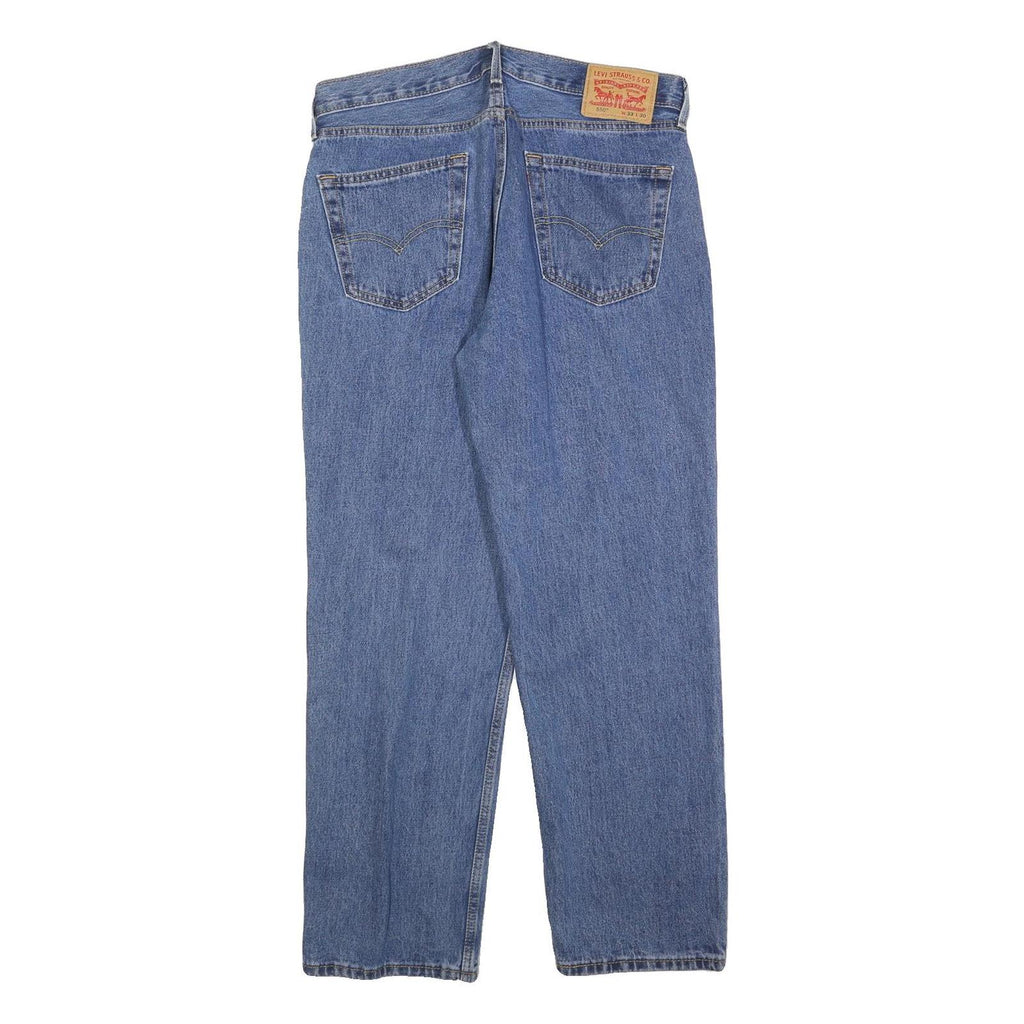 LEVI'S 550 Straight Mens Jeans Blue Relaxed Straight Denim Medium W33 L29 Zip