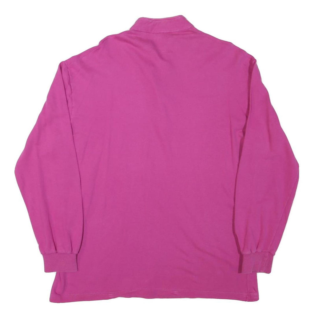 MASER Mens Pink Crew Neck M Cotton Blend Pullover Sweatshirt Graphic Print