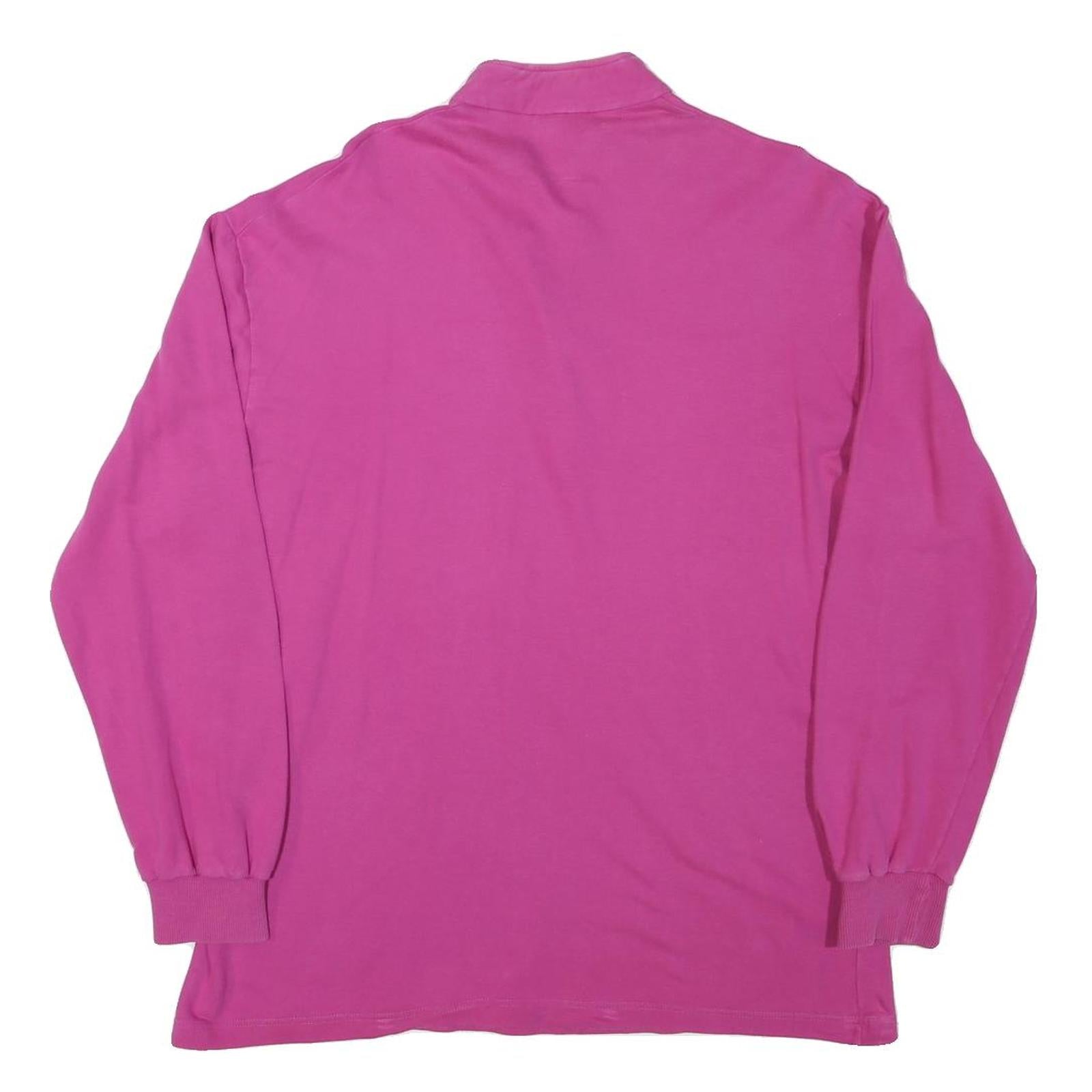 MASER Mens Pink Crew Neck M Cotton Blend Pullover Sweatshirt Graphic Print