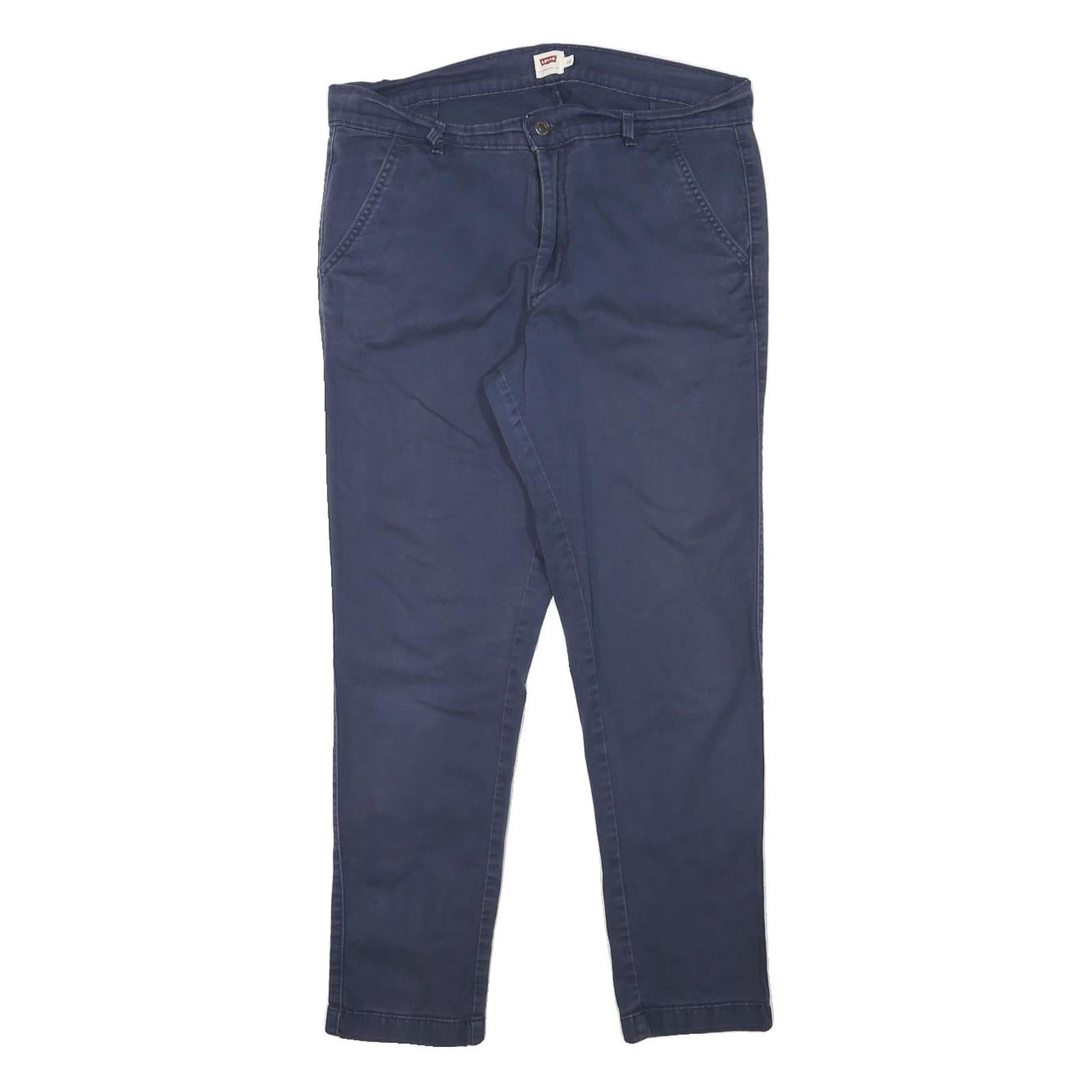 LEVI'S Mens Cotton Blend Blue Slim Slim Leg Trousers W32 L27 Casual Comfort