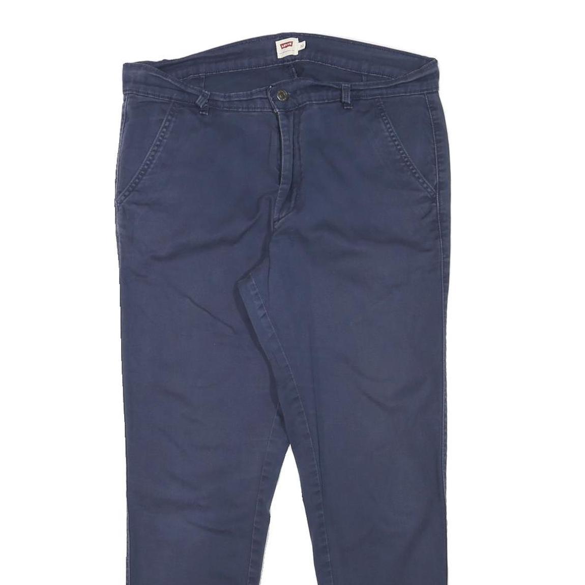 LEVI'S Mens Cotton Blend Blue Slim Slim Leg Trousers W32 L27 Casual Comfort
