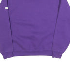 Womens Purple Home And Hearth Graphic Crew Neck L Sweatshirt Cotton Blend