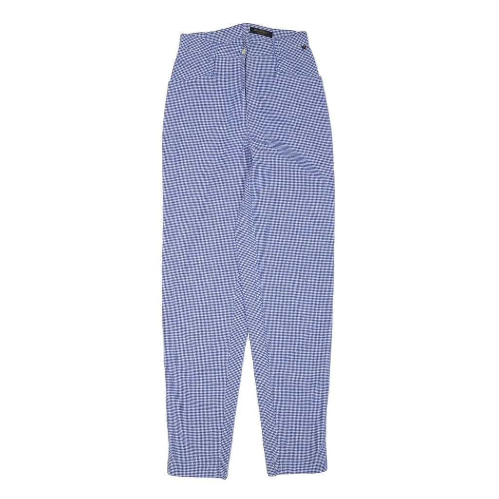 RED GREEN Womens Cotton Blend Blue Relaxed Straight Trousers W24 L31