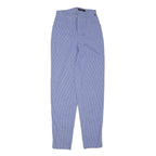 RED GREEN Womens Cotton Blend Blue Relaxed Straight Trousers W24 L31