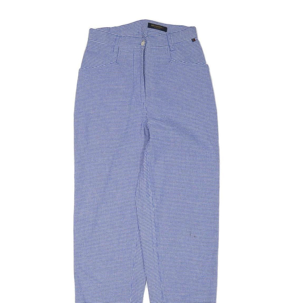 RED GREEN Womens Cotton Blend Blue Relaxed Straight Trousers W24 L31