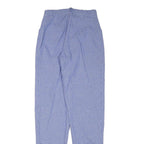 RED GREEN Womens Cotton Blend Blue Relaxed Straight Trousers W24 L31