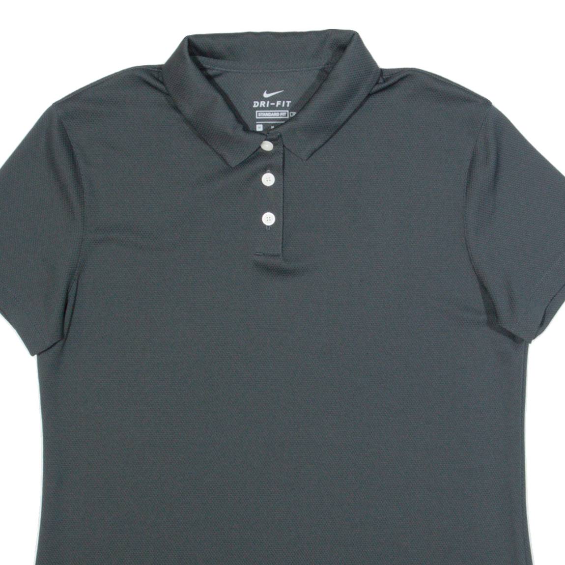 NIKE Dri-Fit Womens Polo Shirt Grey M