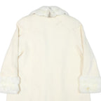 ALORNA Womens Cream Wool Blend Jacket L Wool Blend Plain Elegant Warm