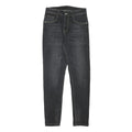 Womens Slim Fit Black Denim Slim Jeans W27 L26 Stylish Cotton Blend Zip Closure