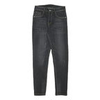 Womens Slim Fit Black Denim Slim Jeans W27 L26 Stylish Cotton Blend Zip Closure