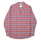 WRANGLER Mens Red & White Checked Shirt Cotton Blend S Casual Button-Up