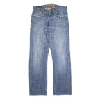 LEVI'S 514 Classic Mens Jeans Blue Classic Straight Denim Medium W34 L32 Zip