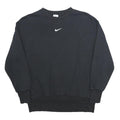 NIKE Womens Black Crew Neck XS Sweatshirt Cotton Blend Pullover Casual