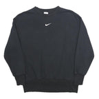 NIKE Womens Black Crew Neck XS Sweatshirt Cotton Blend Pullover Casual