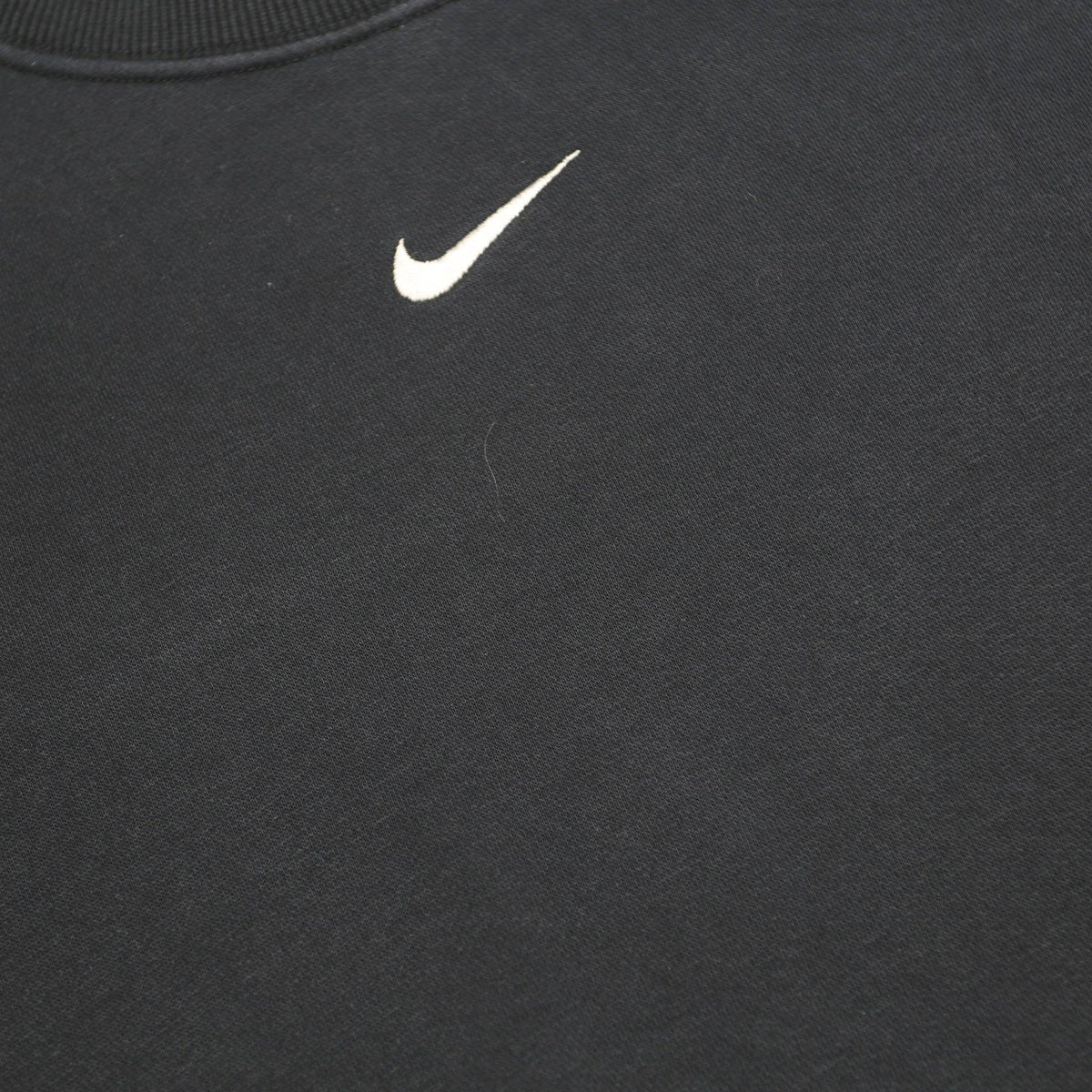 NIKE Womens Black Crew Neck XS Sweatshirt Cotton Blend Pullover Casual