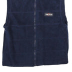 NAUTICA Mens Navy & Yellow Sleeveless Zip Polyester Fleece Jacket M Casual