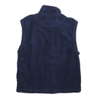 NAUTICA Mens Navy & Yellow Sleeveless Zip Polyester Fleece Jacket M Casual