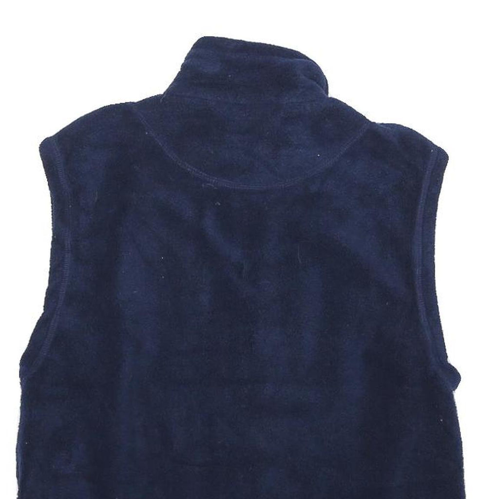 NAUTICA Mens Navy & Yellow Sleeveless Zip Polyester Fleece Jacket M Casual