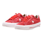 CONVERSE Low Top Trainers Red Canvas Womens UK 3
