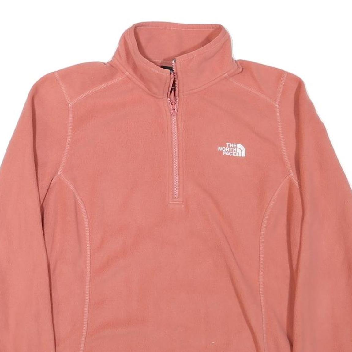 THE NORTH FACE Womens Pink Plain Pullover Polyester Blend Crew Neck Jumper L