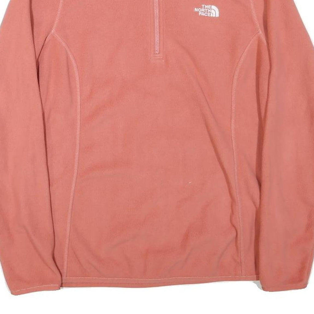 THE NORTH FACE Womens Pink Plain Pullover Polyester Blend Crew Neck Jumper L