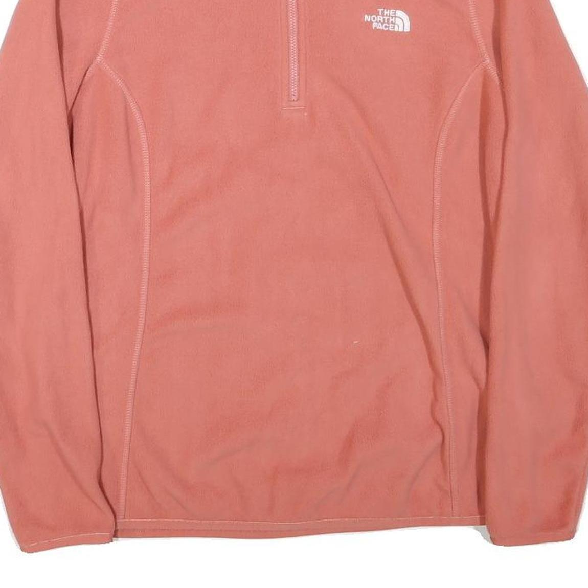 THE NORTH FACE Womens Pink Plain Pullover Polyester Blend Crew Neck Jumper L