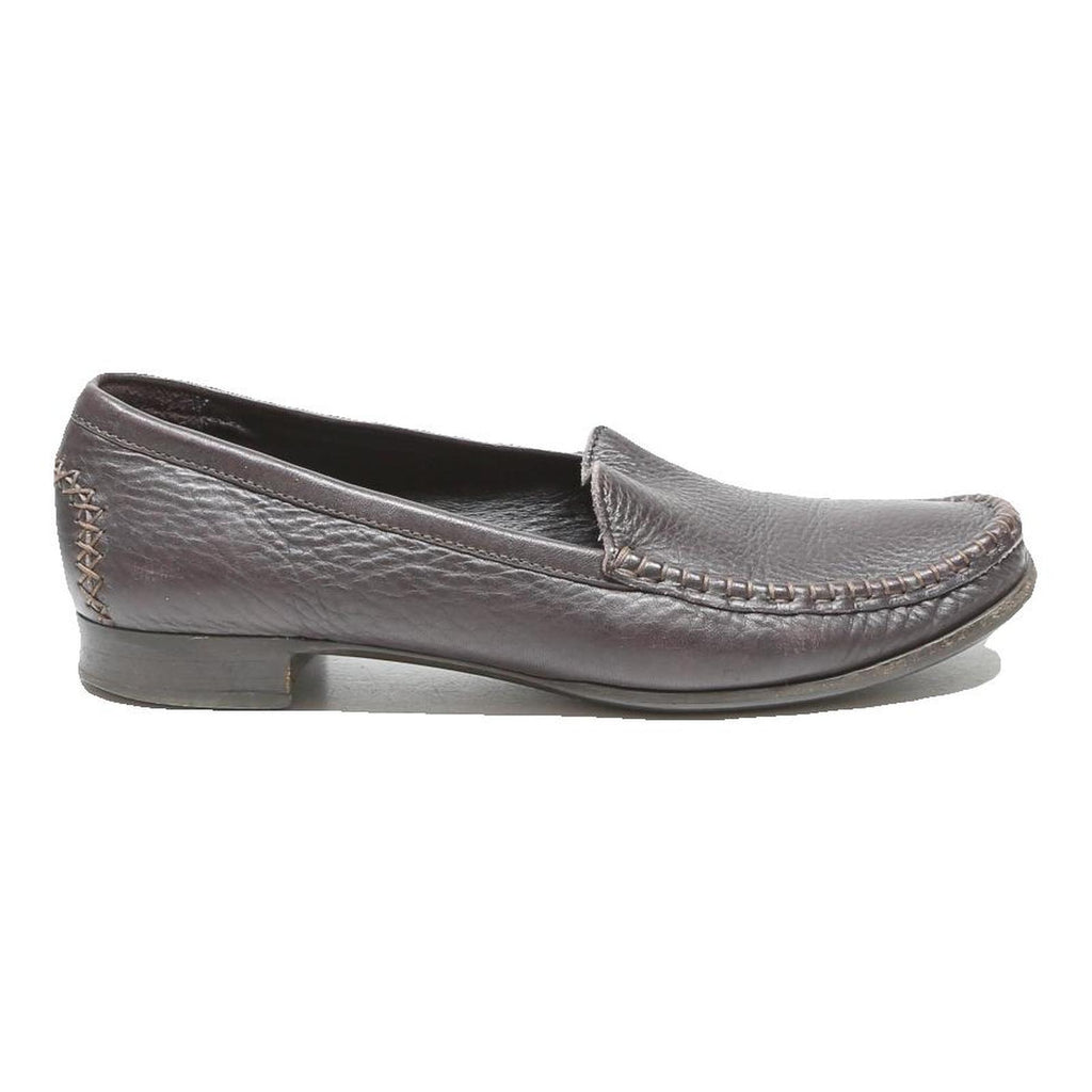 BALLY Womens Leather Loafer Shoes Brown UK 5.5 Classic Comfortable Dress
