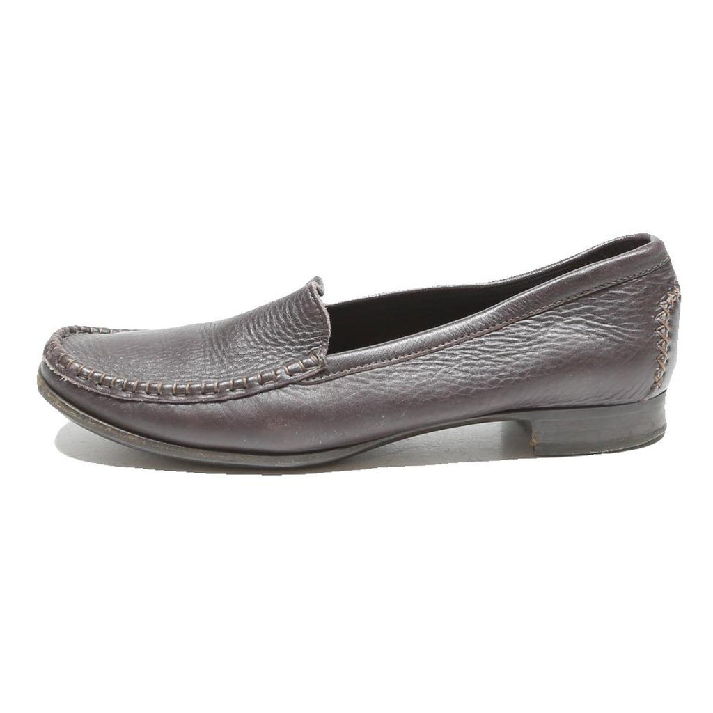 BALLY Womens Leather Loafer Shoes Brown UK 5.5 Classic Comfortable Dress