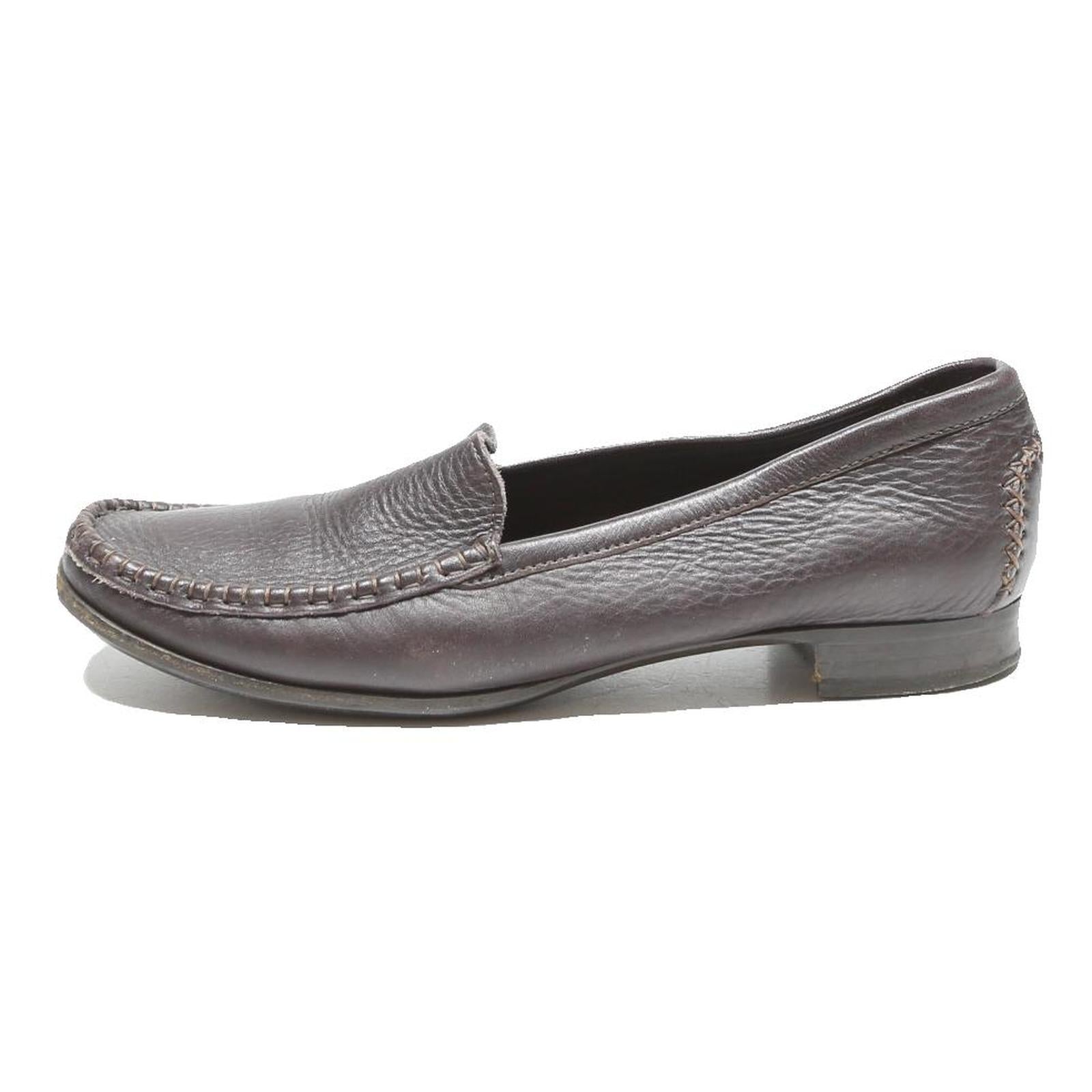 BALLY Womens Leather Loafer Shoes Brown UK 5.5 Classic Comfortable Dress