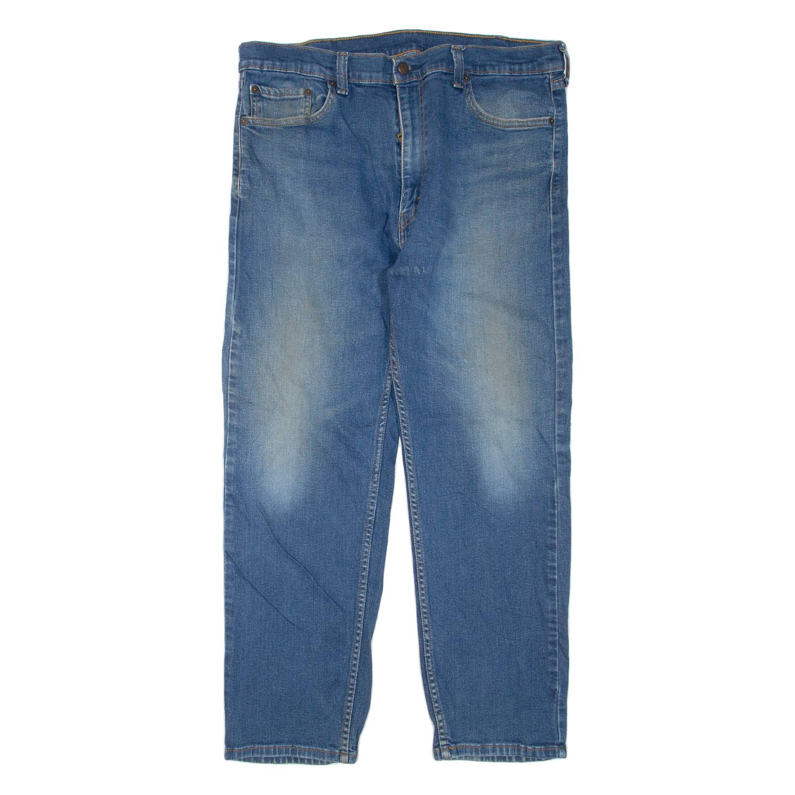 LEVI'S 505 Jeans Mens Blue Regular Straight Stone Wash W40 L30