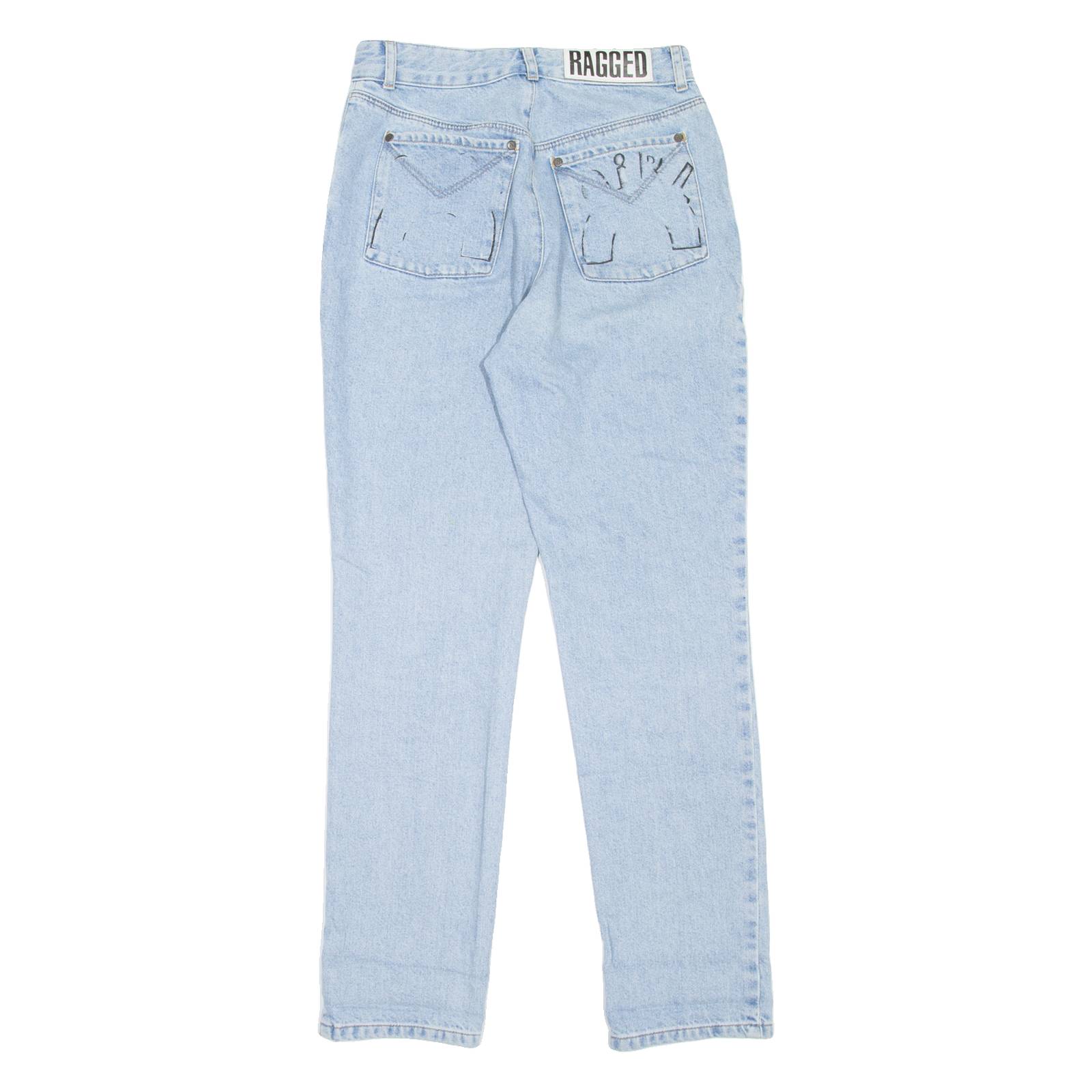THE RAGGED PRIEST Womens Jeans Blue Regular Mom W27 L30