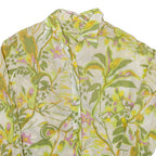 Womens Shirt Green Floral Long Sleeve XS