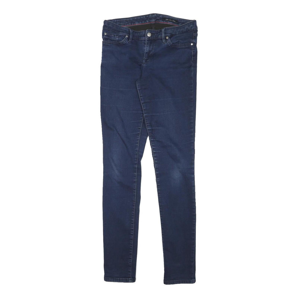 TOMMY HILFIGER Womens Jeans Blue Slim Skinny Denim Medium W28 L32 Zip Closure