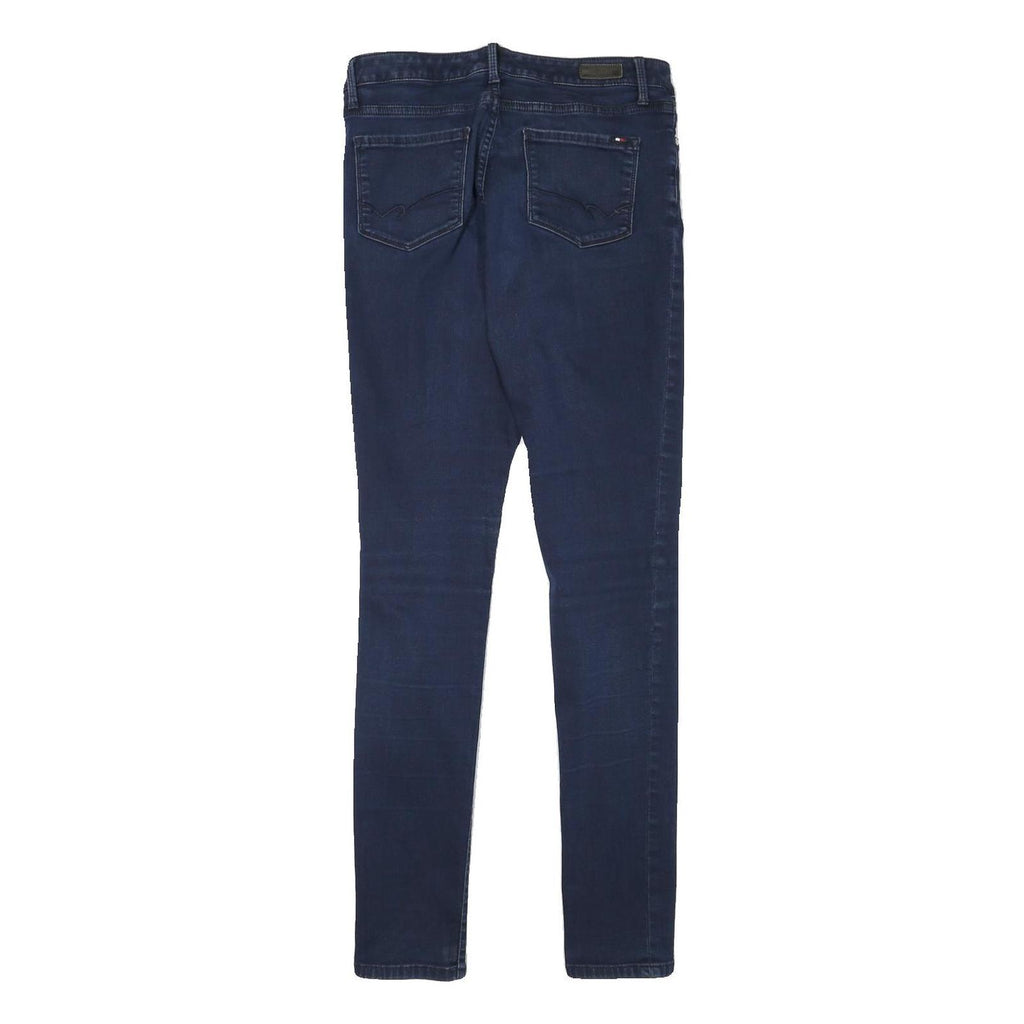 TOMMY HILFIGER Womens Jeans Blue Slim Skinny Denim Medium W28 L32 Zip Closure