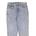 Womens Regular Fit Blue Denim Rinse Jeans W32 L27 Cotton Blend Zip Pockets