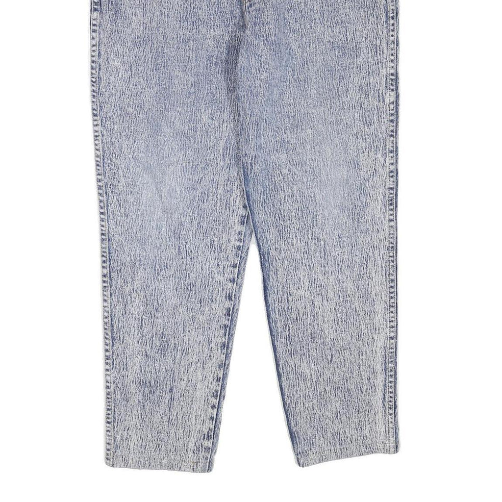 Womens Regular Fit Blue Denim Rinse Jeans W32 L27 Cotton Blend Zip Pockets