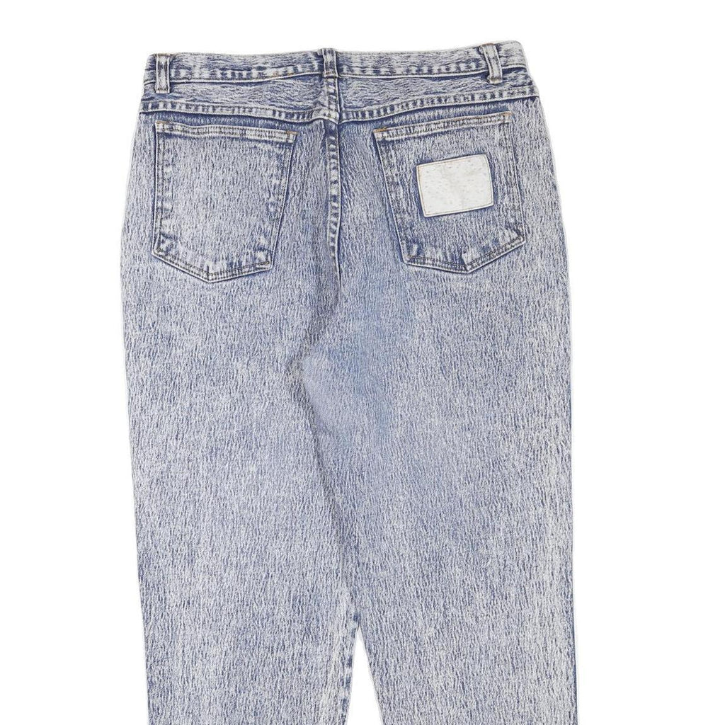 Womens Regular Fit Blue Denim Rinse Jeans W32 L27 Cotton Blend Zip Pockets