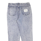 Womens Regular Fit Blue Denim Rinse Jeans W32 L27 Cotton Blend Zip Pockets