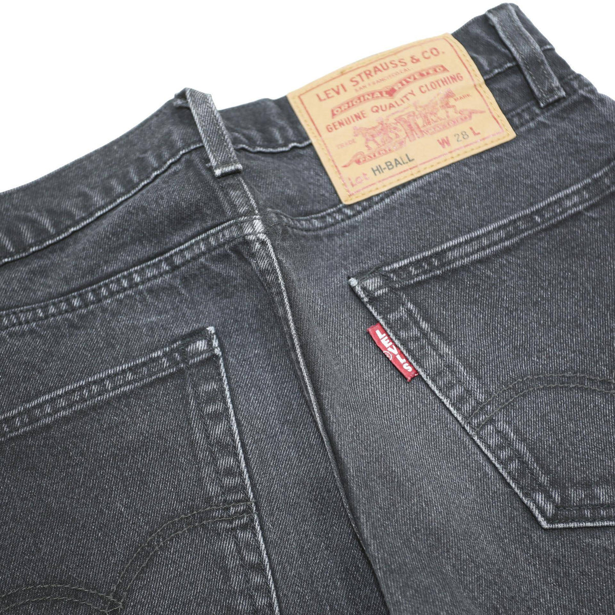 LEVI'S Hi-Ball Big E Mens Jeans Black Slim Skinny Denim W28 L28 Authentic Skinny