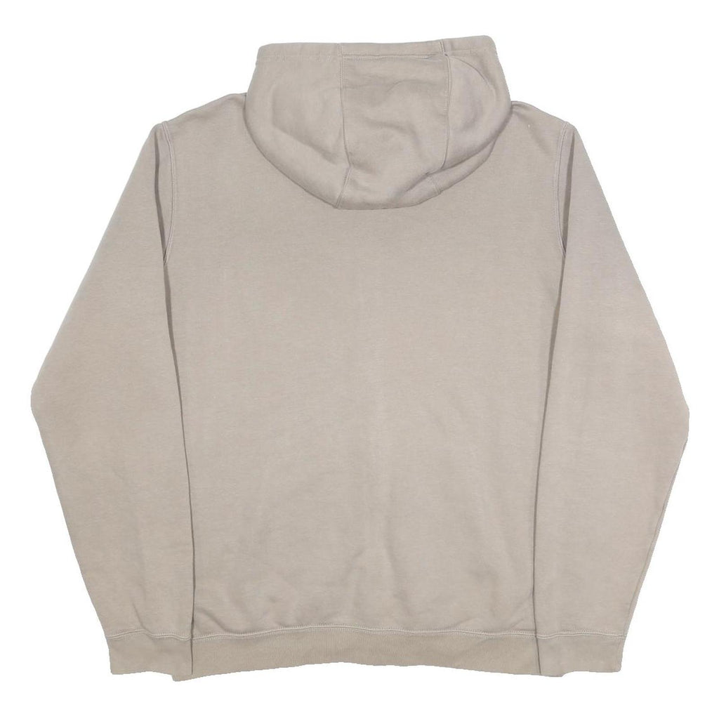 NIKE Mens Beige Full Zip Hoodie XL Cotton Blend Casual Zip Up Sweatshirt
