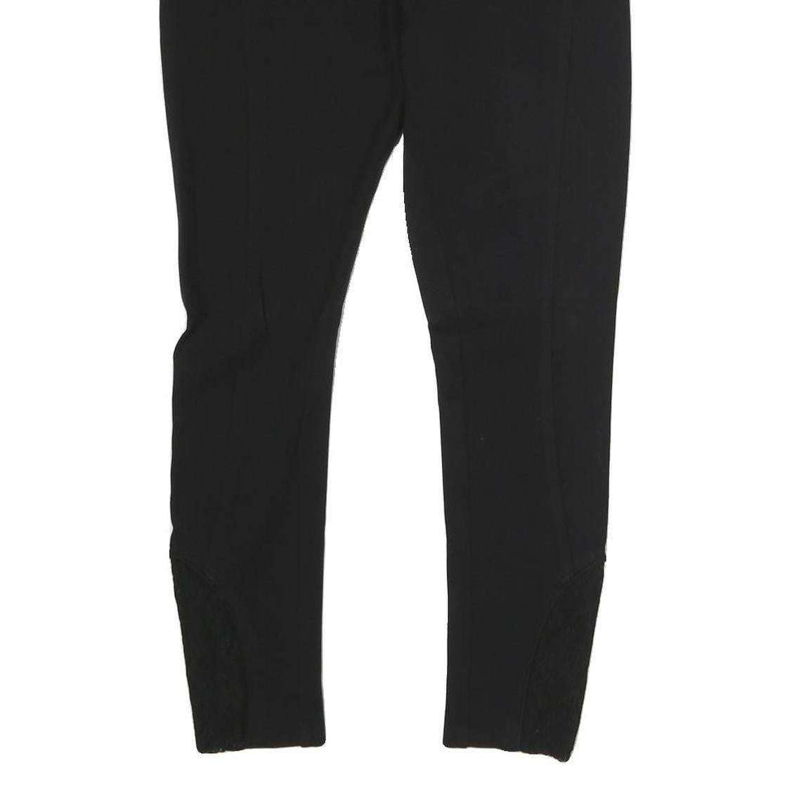 GUESS Womens Black Slim Trousers W32 L26 Stretch Zip Closure Stylish