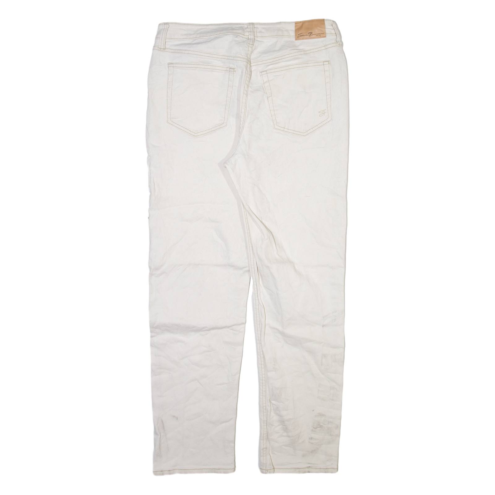 SEVEN7 Womens Jeans White Regular Straight W31 L28