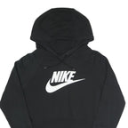 NIKE Womens Black Hoodie S Cotton Blend Pullover Logo Sweatshirt