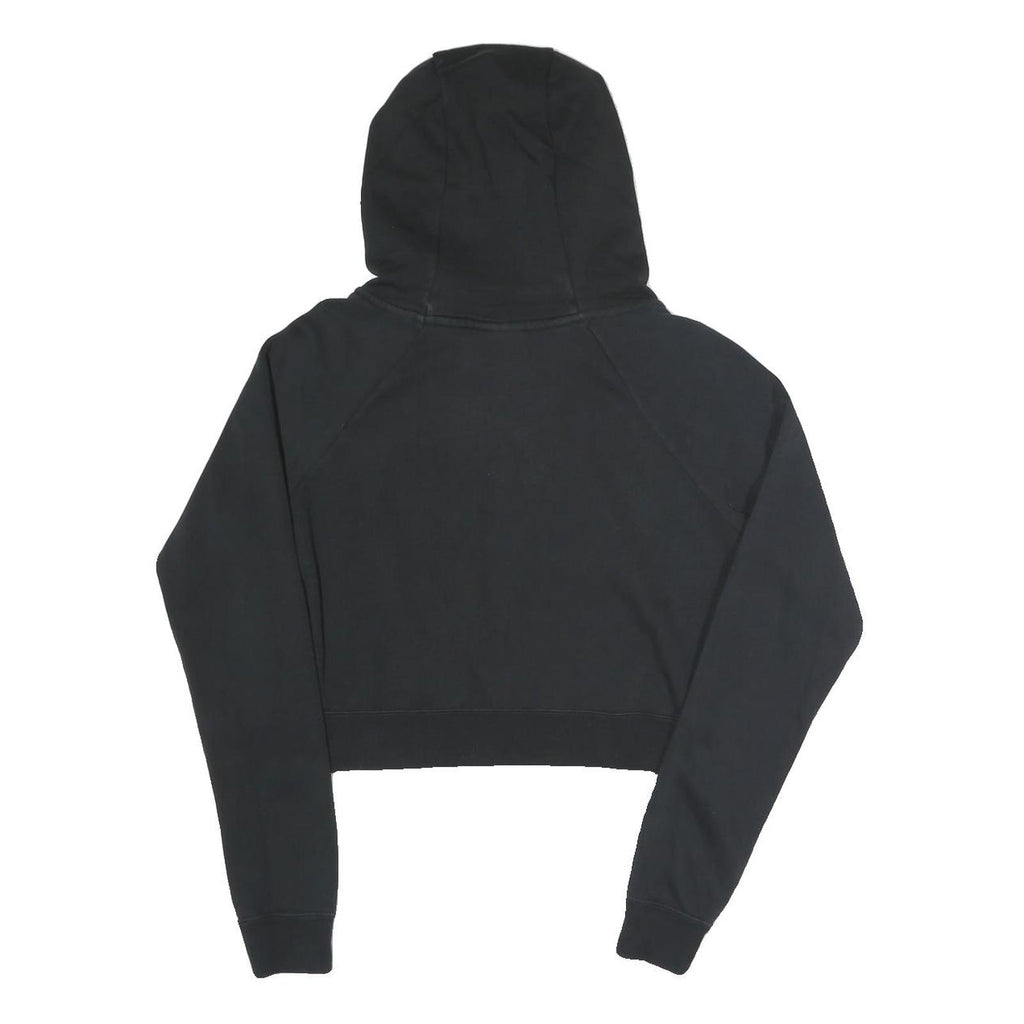 NIKE Womens Black Hoodie S Cotton Blend Pullover Logo Sweatshirt