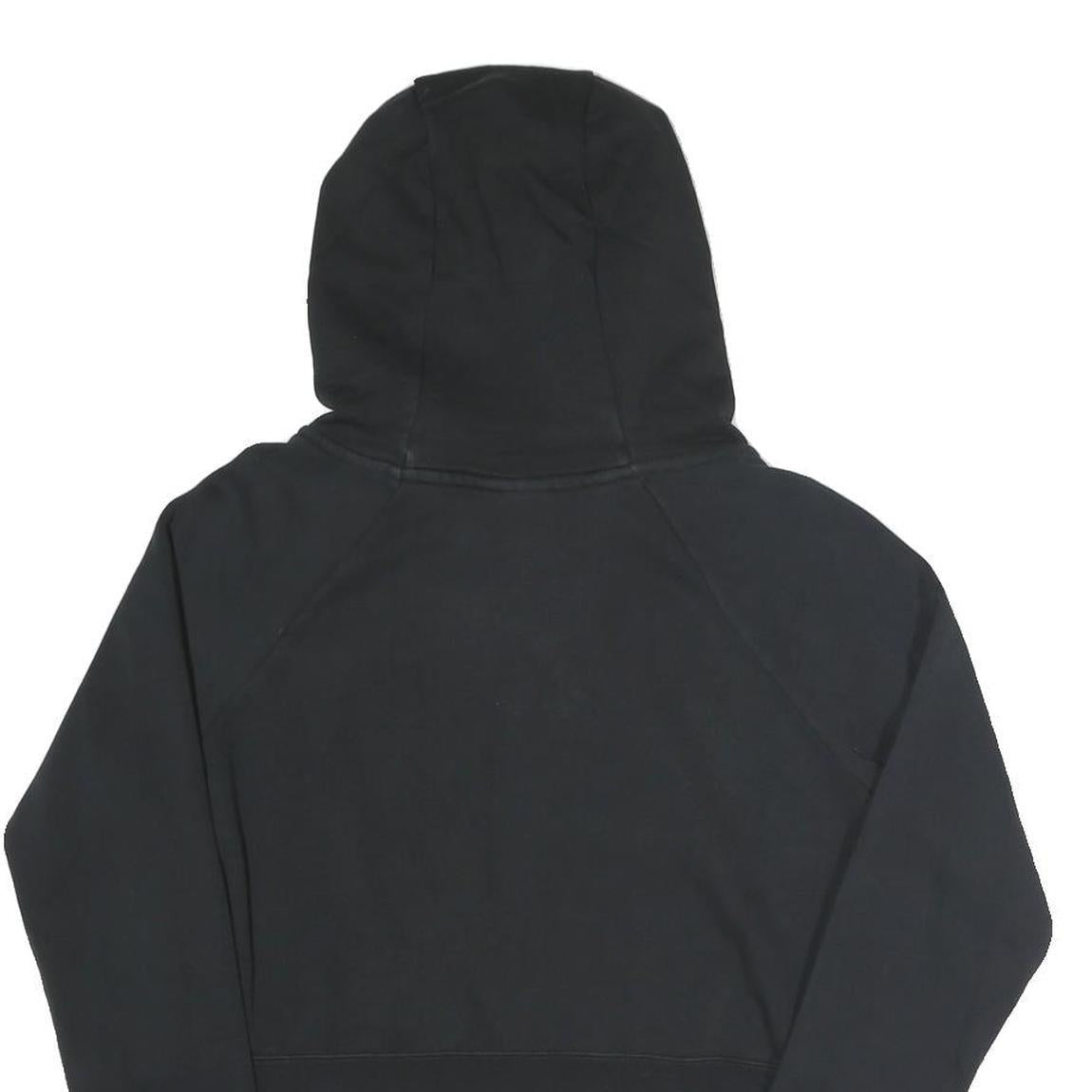 NIKE Womens Black Hoodie S Cotton Blend Pullover Logo Sweatshirt