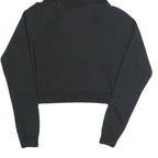 NIKE Womens Black Hoodie S Cotton Blend Pullover Logo Sweatshirt